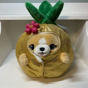 SQUISHABLE Undercover Corgi Dog Plush in Pineapple JUSTICE NWT Easter Basket‎